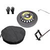D'ANGELO 1988 Kit Ruotino di Scorta 18 compatibile con BMW Serie 1 120 M Sport F70 (2024>) con Cric, Chiave, Guanti e Sacca 125/70R18
