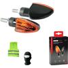 CLICK&GO COMPATIBILE CON BETA MOTOR RR 50 ENDURO FRECCE A LAMPADINA PER MOTO CON LENTE ARANCIO LUCE ARANCIONE FRECCIA OMOLOGATA: E 12V 21W INDICATORI DIREZIONE NERO