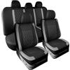 ZHISHIGUO Coprisedili Auto per Volkswagen Taos 2022-2026, Set 5 Posti Tessuto e Antiscivolo Traspirante, Anteriori e Posteriori Confortevoli e Protettivi, Accessori Auto(Gray)