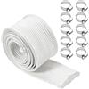 MQWDGJ Tubo di scarico da 300 cm per generatori di corrente, 25 mm, resistente al calore, con 10 clip, tubo di scarico di emergenza, per protezione dal calore, scarico (bianco)