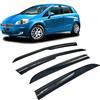 Rumplex Deflettori d'aria per finestrini laterali, compatibili con Fiat Punto 2005-2015, parapioggia, deflettori adesivi, 4 pezzi