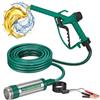 Kayuneed Pompa Diesel 12V 30L/min, Pompa per Olio Riscaldante Autoadescante, Pompa Carburante con Tubo da 5m e Pistola, Pompa Elettrica per Olio, Trasferisce Diesel, Cherosene e Acqua per Camion