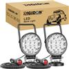 RIGIDON 2x faro da ricerca led, luce da lavoro con magnetica 4 pollici 42W | 12V 24V, cavo 5 metri, interruttore accendisigari, per auto fuoristrada, camion SUV UTE 4x4 barca, spotlight, 6000K bianca