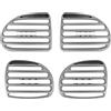 Station Mania Set di 4 griglie cromate per aeratori cruscotto Peugeot 206 tutti i modelli. Uscite di ventilazione interna.