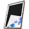 johgee Tenda Oscurante Termica per finestre e lucernari | Protegge dal Calore | Compatibile con finestre ROTO/VELUX GGU GGL GPU GPL GHU GHL GTU GTL (senza foratura con ventose, 32x76cm Roto 5/9)