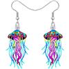 DALANE Orecchini Medusa Acrilico Carino Goccia Vita Dell'oceano Medusa Gioielli Regali per Donne Ragazze Decorazione (Viola)