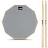 Donner Practice Pad Drum - Pad con bacchette per batteria, 20,32 cm, 8", colore grigio