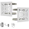 Lighfast 2 pz Universale Verticale Pole Mount Adapter con 8 Loops Montaggio A Parete Loop Staffa per Telecamera di Sicurezza CCTV PTZ Dome