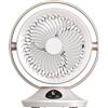 Buhdjfnke Ventilatore da Scrivania Ricaricabile da 3000 MAh, Circolatore D'Aria Portatile da Tavolo per Tutta La Stanza - 6 Velocità, Inclinazione A 360°, Oscillazione A 90° Beige