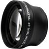 Generico Adattatore teleconverter 2.0X per obiettivo 49mm 52mm 55mm 58mm | Per obiettivi DSLR e mirrorless zoom e prime, materiale ibrido(55mm)