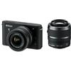 Nikon 1 J1 con Obiettivo VR 10-30 mm + VR 30-110 mm, Colore Nero [Versione EU]