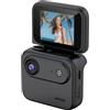 Gettimore Y360 per Action Camera Panoramica 360 in 4K HD, dotata di Stabilizzatore d'Immagine, Schermo Flip 2.0 Pollici, 6H per Durata della Batteria e Veloce Tipo di Ricarica (Nero)