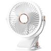 Buhdjfnke Ventilatore USB Ricaricabile per Dormitorio Tipo Clip-On Mini Ventilatore da Tavolo Portatile con Rotazione di 360 Gradi Ventilatore Regolabile con Luce LED A