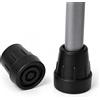 PARENCE Set di 2 Puntali per Bastone 19 mm - Gommini Antiscivolo in Gomma - Puntali di Ricambio per Bastone, Stampella, Deambulatore - Altezza 48 mm - Nero 2 Pezzi