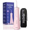 MySmile LP211 Water Flosser Cordless per Denti con 8 Punte, Serbatoio 260ML | Power Dental Flossers per adulti e bambini, irrigatore orale ricaricabile con 5 modalità, IPX7 Water Floss Home & Travel