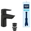 GROHE Start Edge QuickFix - Miscelatore Lavabo Smooth Body con Set Scarico Push-Open (Taglia S