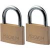Master Lock CAD40 Magnum Lucchetto in Ottone Massiccio e Chiave (Confezione da 2)