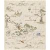 Komar Digitaldruck Vlies Fototapete - Winnie the Pooh Map - Größe 200 x 240 cm