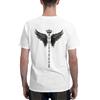 NONE T-Shirt Uomo Maglietta Cotone Stampa Posteriore Ali Angelo e Corona Streetwear Hip Hop Urban Design Maglia Maniche Corte Girocollo Casual Estate 2026 Grafica Citazione He Who Wants to Wear the Crown