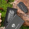 NONE Coltello Pieghevole Portatile con Lama in Acciaio Inossidabile, Manico in Metallo e Clip da Tasca, per Campeggio e Uso Quotidiano EDC