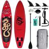 NONE FunWater SUPFR17S Tavola da surf elastica rinforzata e ispessita, realizzata in PVC ad alta densità con un design leggero e una protezione sicura. Presenta una superficie antiscivolo e un sistema di