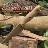 NONE Coltello a lama fissa color deserto, strumento di sopravvivenza per esterni, manico antiscivolo in G10 con fodero Kydex, attrezzo da taglio portatile per campeggio, escursionismo e avventure nella