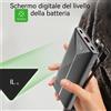 NONE Power bank a ricarica rapida da 22,5 W con capacità di 20000 mAh, display LED con percentuale di carica, 3 cavi di ricarica integrati + 2 porte di tipo C + 1 porta USB A, batteria extra per