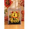 NONE Gatto Portafortuna Solare con Zampa Oscillante, Decorazione Maneki Neko Automatico, Ornamento della Fortuna e Ricchezza per Casa, Ufficio e Negozio