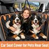 NONE Coprisedile Auto per Cani 137×147 cm, Telo per Sedili Posteriori 5 Strati Rinforzato Impermeabile Antigraffio Antiscivolo con Finestra a Rete e Tasche Porta‑Oggetti, Protezione Laterale, Universale