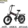 NONE Bicicletta Elettrica MAXTRON Polaris 40KM/H, Batteria 48V13Ah, Motore 500W, E-Bike per Pendolarismo Urbano con Display LCD, Pneumatici 20*4.0 Pollici, Bicicletta Elettrica Pieghevole Leggera