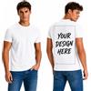NONE T-shirt uomo personalizzata con stampa sul retro, maglietta girocollo manica corta, design personalizzabile con foto logo testo, casual morbida traspirante, regalo unico per uomo, abbigliamento estivo