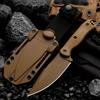 NONE Coltello a lama fissa portatile full tang con impugnatura comoda per campeggio, backpacking, sopravvivenza, cucina e uso esterno