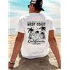 NONE T-Shirt Vintage da Uomo in Puro Cotone 100% Stampato, Semplice, Elegante e Comoda Maglietta Casual Stampata