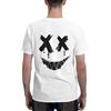NONE T-shirt Uomo 100% Cotone Streetwear Graffiti Smile Sorriso Punk Gothic Estate 2026 Moda Urban Hip Hop Y2K Manica Corta Girocollo Bianca Oversize Aesthetic E-boy Grunge Dark Core Alternative Harajuku
