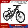 NONE Bicicletta Elettrica Vitilan M5 500W (Picco 960W) 48V 15Ah 27.5*2.8" con Acceleratore a Pollice, Sensore di Coppia, Freno Idraulico, 9 Velocità, 40km/h