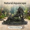 NONE Ornamento di Montagna per Acquario Decorazione in Resina per Acquario con Piante Artificiali Multiple Caverne Nascondiglio Sicuro per Pesci Gamberi Decorazione di Paesaggio Naturale per Acquari