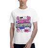 NONE T-shirt da uomo 100% cotone con stampa Digital Heartbreak, maglietta oversize casual a maniche corte, stile streetwear Y2K, grafica pixel cuore spezzato, top estivo morbido e traspirante