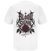 NONE T-shirt uomo Blood Signal stampa gotica rosa rossa sul retro, maglietta oversize streetwear Y2K dark metal, manica corta girocollo casual estate, top unisex moda hip hop punk, vestibilità comoda,
