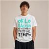 NONE Maglietta casual da uomo, stile streetwear moderno, maglietta da uomo 100% cotone, stampa con testo 'OK LO FACCIO MA BESTEMMIERÒ TUTTO IL TEMPO', look divertente e ironico, perfetta per il tempo