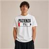 NONE Maglietta divertente da uomo, stile streetwear casual, maglietta da uomo 100% cotone, grafica batteria Pazienza 1% per tempo libero, vacanze, estate, regalo originale per amici e familiari