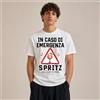 NONE Maglietta divertente da uomo, stile casual e streetwear, Maglietta da uomo 100% cotone, stampa In caso di emergenza Spritz con bicchiere, per vacanze, estate, tempo libero, feste in spiaggia, regalo