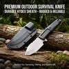NONE Coltello multiuso a lama fissa di alta qualità con fodero Kydex resistente, strumento da taglio robusto per campeggio, escursionismo e bushcraft all'aperto