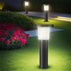 Intelamp Confezione da 2 luci solari per vialetti, 4000 mAh, luci da giardino per esterni, guscio in acciaio inossidabile con telecomando, accensione/spegnimento automatico, luci per esterni per