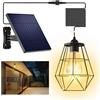 intelamp Lampada Solare Intelamp per Capanno/Giardino, con Batteria da 4000mAh, Cesto in Metallo Nero, Lampada a Sospensione Solare, Lampadario Solare con Cavo da 5 Metri, Luce Sospesa per Esterni, Giardino,