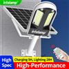 intelamp Lampada Solare di Sicurezza Intelamp ad Alte Prestazioni 12500mAh per Esterni con Due Luci a 180° ° Lampioni Solari Impermeabili con Sensori di Movimento per Esterni, Giardino, Cortile, Garage