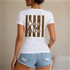 NONE Maglietta da donna 100% cotone, stile casual e streetwear, con stampa leopardata e scritta Ciao bella, perfetta per vacanze, estate, tempo libero, spiaggia e shopping, ideale come regalo per amiche,