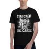 NONE T-Shirt Divertente da Uomo 'Stai Cane Dio Calmo' Blu Navy in Cotone Leggero, Manica Corta, Girocollo, Estiva, con Meme Cane Chihuahua Rabbioso, Regalo per Amico, Casual, Taglie S M L XL XXL 3XL