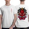 NONE T-Shirt Giapponese Uomo Stampa Maschera Oni Hannya Demone Cotone Leggero Manica Corta Girocollo Doppia Stampa Retro Estate Casual Moda Harajuku Streetwear Tattoo S M L XL XXL 3XL