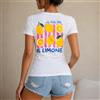 NONE Maglietta da donna 100% cotone, stile estivo e vivace, con stampa limoni e scritta La Dolce Vita - Il Limone, perfetta per vacanze, spiaggia, tempo libero e viaggi, ideale come regalo per amiche,