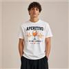 NONE Maglietta divertente da uomo, stile casual e streetwear, Maglietta da uomo 100% cotone, Aperitivo è il mio cuore in pezzo con bicchiere e arancia, tempo libero, vacanze, estate, festa, regalo per